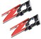 Aimoll 2pcs Z71 4x4 Emblems Badges 3D ABS Decal Emblems for Chevy GMC Silverado Red Black