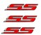 Aimoll 3pcs SS Emblems ABS Sticker 3D Logo Replacement for Impala Cobalt Camaro 2010 2011 2012 2013 2014 2015 2016 2017 Chrome Red