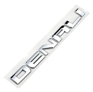 Aimoll Denali Nameplate Emblems Badge for Gm 0716 Yukon Sierra Terrain 1pc Chrome