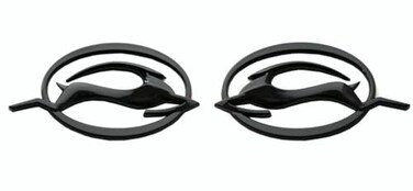 Aimoll Pair Set Impala Side Pillar Emblem Car Badge Trunk Left and Right 3D Sticker Replacement for Impala 10253595 Gloss Black