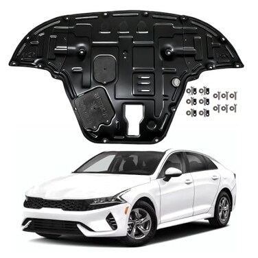 Gorzizen Engine Splash Shield Fit for KIA K5 2021 2022 2023 2024 2025 Engine Case Guard Under Engine Cover Compatible with K5 20212024 Front Engine Guard Mud Flaps Including Screw Hardware