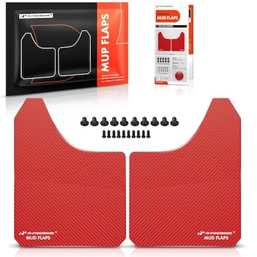 A-Premium APremium Universal Mud Flaps 2 Pack Red Splash Guards for Truck Car Pickup SUV Upgraded Mud Guards Includes Mounting Hardware Drilling Required