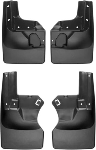 WeatherTech Custom No Drill Splash Guard MudFlaps for Jeep Gladiator Gladiator Front Rear Set 110100120112 Black