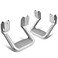 DNA MOTORING Pair Aluminum Side Hoop Steps Universal Side Step Compatible With Chevy GMC Dodge Pickup Trucks SUVs 11L x 6H x 12W 2 Pcs Silver SSTEPSS