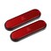X AUTOHAUX Front Lower Fork Reflector Sticker Rear Saddlebag Side Visibility Reflector Stripe Kit Universal Oval Red 2 Pcs
