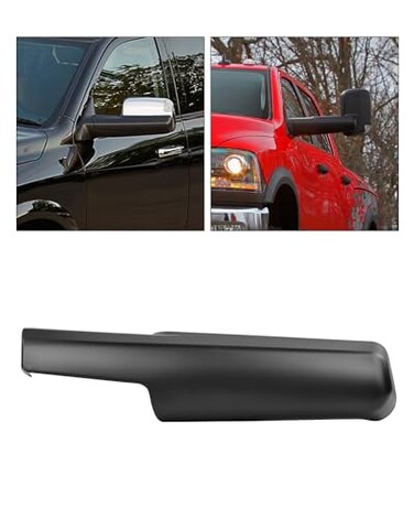 TOP-MAX TOPMAX RAM Trailer Tow Mirror Cover Front Arm Driver Left Side Mirror Cap Replacement for Dodge RAM 20142019 1500 2500 3500 Replace 68263393AA