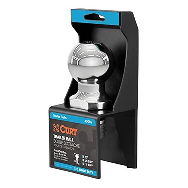 CURT Manufacturing 40069 2 in Diameter Chrome Trailer Ball Packaged