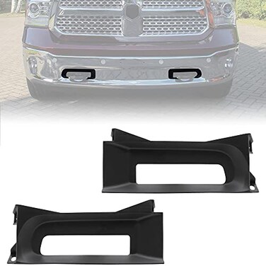 KEWISAUTO Front Driver Passenger Tow Hooks Bezel Bracket for Ram 1500 1318 Left Right Tow Hook Bezel Set for Dodge Ram 1500 2013 2014 2015 2016 2017 2018 Accessories 2PCS Replace 68196982AA