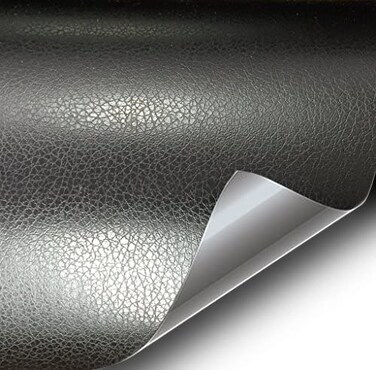 VViViD Fine Grain Black Leather Vinyl Wrap Sheet Roll Soft Touch 100ft x 5ft