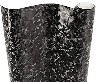 VViViD Forged Composite Carbon Patternless Car Vinyl Wrap Roll 3ft x 5ft Black