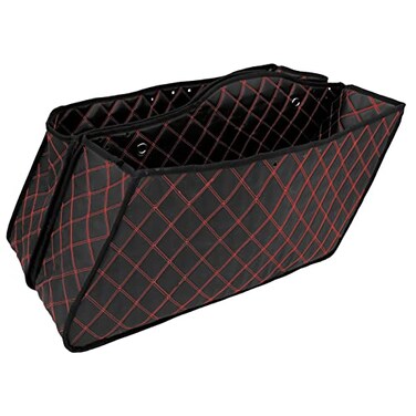 HDBUBALUS Stretched Saddlebag Liners Inserts Compatible with Harley Extended Bag Touring Electra Street Glide Road King 19932013 Red Thread