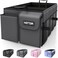 HOTOR Foldable Trunk Organizer SUVs Sedans Sturdy Car Organization With 2 Compartments Black 236142106
