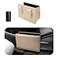 Yourkar Car Trash Can Foldable Waterproof Leather Car Garbage Organizer Holder Automotive Mini Dustbin Container with One Roll Trash Bag Universal Interior Car Accessories Beige