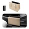 Yourkar Car Trash Can Foldable Waterproof Leather Car Garbage Organizer Holder Automotive Mini Dustbin Container with One Roll Trash Bag Universal Interior Car Accessories Beige