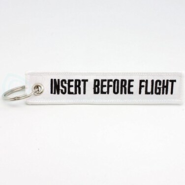 Rotary13B1 Insert Before Flight Keychain White