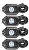 V-Spec 4 pcs Rock Light 2 Inch LED OffRoad Under Wheel Light White crawler crawling Dome lights pods fender