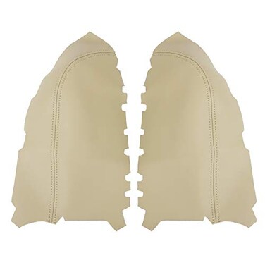 X AUTOHAUX Pair Beige Microfiber Leather Door Panel Armrest Cover Replacement for Honda Pilot 20092013