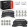 A-Premium APremium Front and Rear Ceramic Brake Pads Set Compatible with Ford Models E150E250 20082014 E350 Super Duty 200820192021 E450 Super Duty 20092010 with Hardware 8Pack