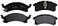 ACDelco Silver 14D506M 19286041 SemiMetallic Front Disc Brake Pad Set with Wear Sensor