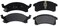 ACDelco Silver 14D506M 19286041 SemiMetallic Front Disc Brake Pad Set with Wear Sensor