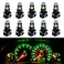 WLJH 10 Pack Green Canbus T5 Led Bulb 2721 37 74 Wedge Lamp PC74 Twist Sockets Dash Dashboard Lights Instrument Panel Cluster Leds Replacement