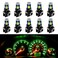 WLJH 10 Pack Green Canbus T5 Led Bulb 2721 37 74 Wedge Lamp PC74 Twist Sockets Dash Dashboard Lights Instrument Panel Cluster Leds Replacement