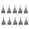 ESUPPORT OnOffOn Momentary Mini Miniature Toggle Switch Car Dash Dashboard SPDT 3Pin Pack of 10