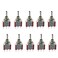 ESUPPORT OnOffOn Momentary Mini Miniature Toggle Switch Car Dash Dashboard SPDT 3Pin Pack of 10