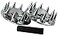 JIUXI ABS Chrome Plastic Front Axle Cover Kits with 33mm Threadon Nut Covers for Semi Trucks in Pairs Spiked