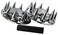 JIUXI ABS Chrome Plastic Front Axle Cover Kits with 33mm Threadon Nut Covers for Semi Trucks in Pairs Spiked