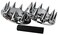 JIUXI ABS Chrome Plastic Front Axle Cover Kits with 33mm Threadon Nut Covers for Semi Trucks in Pairs Spiked