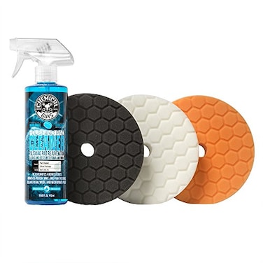 Chemical Guys BUFX703 HexLogic Quantum Buffing Pad Sampler Kit 16 fl oz 4 Items 65 Inch Fits 6 Inch Backing Plate