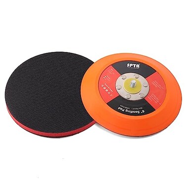SPTA 6150mm Backing Pad Hook and Loop Backing Plate 51624 Thread DA Air Random Orbital SanderPolisher Backing Pad with 6 Interface Cushion Pad for Sanding Finishing Polishing Buffing
