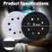 UPWOOD 5Inch 8 Holes Hook and Loop Soft Sponge Cushion Interface Buffer Pad Pack of 4