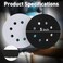 UPWOOD 5Inch 8 Holes Hook and Loop Soft Sponge Cushion Interface Buffer Pad Pack of 4