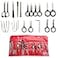 AFA Tooling Radio Removal Tool Kit 20 Stereo DIN Release Keys Car Audio Head Unit Puller Tools Compatible with Ford VW Audi MercedesBenz CD Player Removal Without Dash Damage