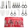 AFA Tooling Radio Removal Tool Kit 20 Stereo DIN Release Keys Car Audio Head Unit Puller Tools Compatible with Ford VW Audi MercedesBenz CD Player Removal Without Dash Damage