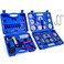 Orion Motor Tech 2 in 1 Brake Caliper Compression Tool Brake Bleeder Kit Handheld Vacuum Pump Brake Bleeder Tool Set Disc Brake Pad Service Tool with Thrust Bolt Retaining Plates 18 Adapters