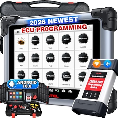 Autel MaxiSYS MS908S PRO II Scanner 2026 Same as MSUltra MS919 Elite II PRO w J2534 ECU Function Bidirectional Scan Tool Up of MK908 Pro II MK908P MS906MAX 4000 Test 40 Reset OS10 4128G FCA