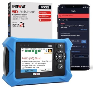 Innova SD35 OBD2 Scanner ABS SRS TPMS Check Engine Code Reader Live Data All System Diagnostics Compatible with Most Vehicles