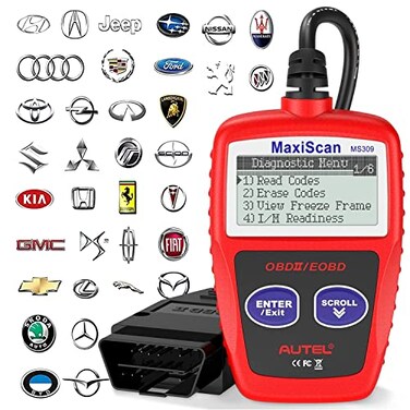 Autel OBD2 Scanner MS309 Universal Car Engine Fault Code Reader Check Engine Light and Emission Monitor Status OBDII CAN Diagnostic Scan Tool