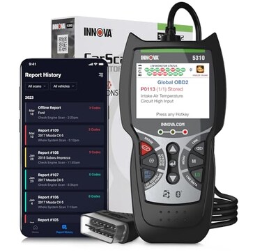 Innova INNOVA 5310 OBD2 Scanner ABS SRS Code Reader Check Engine Light Diagnostic Tool with Battery Test Oil Reset Live Data Works with Most OBDII Vehicles 1996 Newer