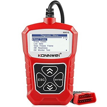 KONNWEI KW310 OBD2 Scanner Full OBDII Functions 10 Modes Automotive Engine Fault Code Reader Scan Tool for All 1996 and Newer Cars Red
