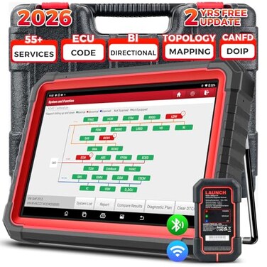 LAUNCH X431 PRO3S V50 2026 Upgraded Bidirectional Scan Tool OEM Topology Map Scan HD Trucks ECU Code 55 Services Full System CAN FD DOIP FCA AutoAuth VAG Guided 2 Yrs Update