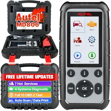 Autel MaxiDiag MD806 OBD2 Scanner ABS SRS Engine Transmission 4 Systems Diagnostic Scan Tool 7 Hot Service as MD808 Pro Oil Reset DPF EPB SAS BMS Throttle AF Up of MD805 MD802 Free Update