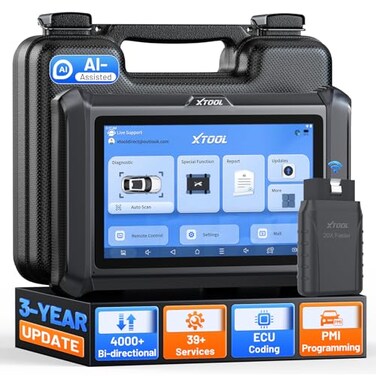 XTOOL D7W OBD2 Scanner Diagnostic Tool 2026 Wireless Ver of D7D7SD7BT AIAssisted Bidirectional Scan Tool with Full System Diagnostic PMI ECU Coding 39 Resets CAN FDDoIP Scanner for Car