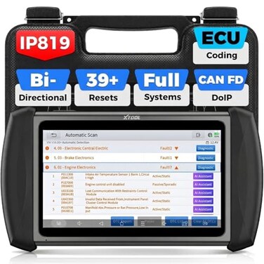 XTOOL IP819 V20 Bidirectional Scan Tool AI Assisted Car Scanner Diagnostic Tool with 39 Resets Full System FCA CAN FDDOIP EPBABSThrottleCrank Sensor Relearn 3Year Free Updates