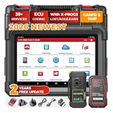 LAUNCH Launch X431 1MM0 Plus with PROG3 Tool AllSystem Diagnostics ECU Coding Scan Tool 39 Services BiDirectional Control 2Year Updating