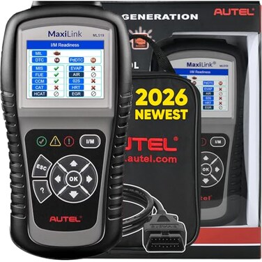 Autel MaxiLink ML519 OBD2 Scanner New Ver of AL519 Enhanced Mode 6 Car Code Reader Check Engine Light ReadErase Fault Code Car Diagnostic Tool OneClick Smong Check DTC Lookup Up of AL319