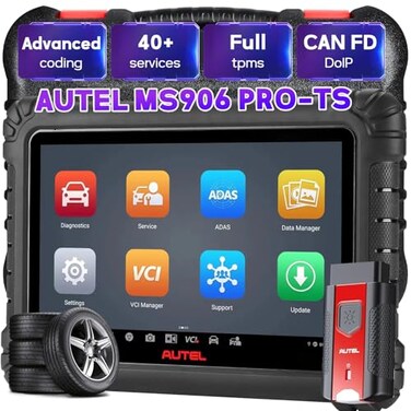 Autel MaxiSYS MS906pro TS Scanner Upgrade of MS906 Pro MS906TS MK908 Top Car Scanner CAN FDDo IP 36 Services All System Diagnostic ECU Coding 3000 Test FCA OS 10